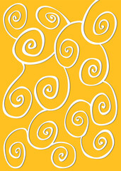 Fototapeta premium Abstract background with cute curly line pattern