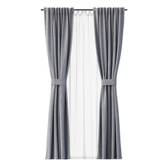 curtain isolated on a transparent background, 3D illustration, cg render