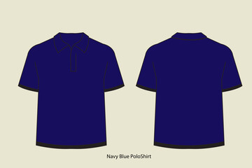 navy blue polo shirt template