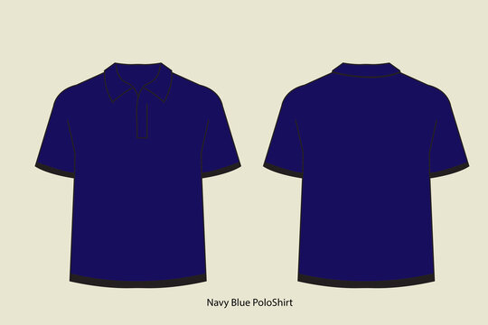 Navy Blue Polo Shirt Template