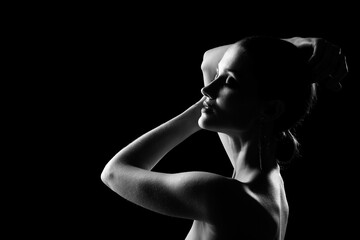 beautiful female silhouette