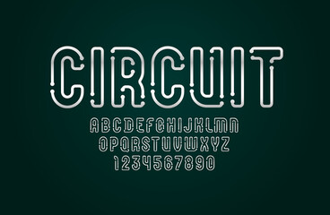 Silver font alphabet, metallic uppercase letters from A to Z and numbers from 0 to 9 for you designs, vector illustration 10EPS