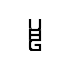 uhg letter initial monogram logo design