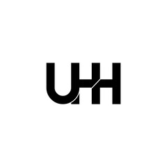 uhh letter initial monogram logo design