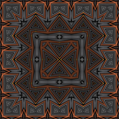 3d effect - abstract kaleidoscopic geometric pattern