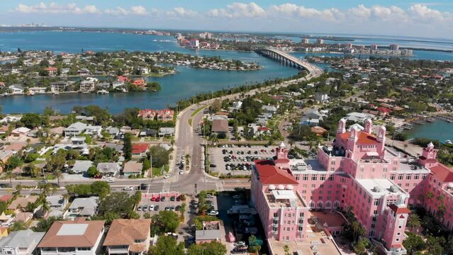 4K Drone Video of Vina Del Mar Island and Pinellas Bayway in St. Pete Beach, FL