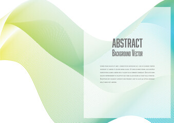 Abstract green to blue gradation line background 