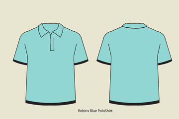 robins blue polo shirt template