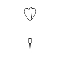 Darts icon vector. Dart illustration sign. Accuracy symbol. Sharpshooting logo.