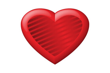 Valentine's Day symbol illustration, heart shape 3d effect. great for valentine's day design