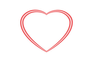 Valentine's Day symbol illustration, heart shape 3d effect. great for valentine's day design