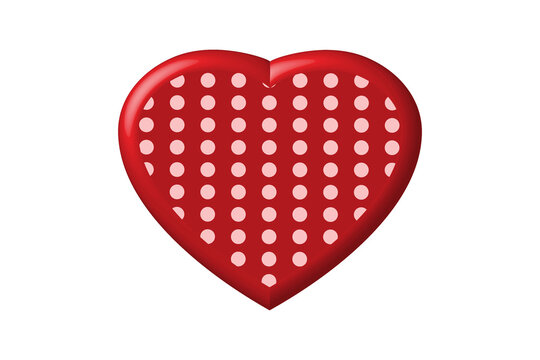 Valentine's Day symbol illustration, heart shape 3d effect. great for valentine's day design