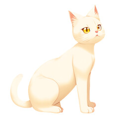 Obraz premium 猫の高解像度画像イラスト(AI generated image)