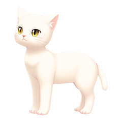 Obraz premium 猫の高解像度画像イラスト(AI generated image)