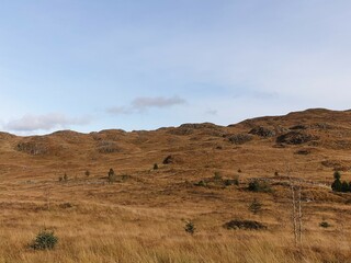 Fototapeta na wymiar Rolling hills of Scotland