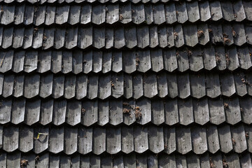 Perspective wood roof texture - Old wooden roof texture