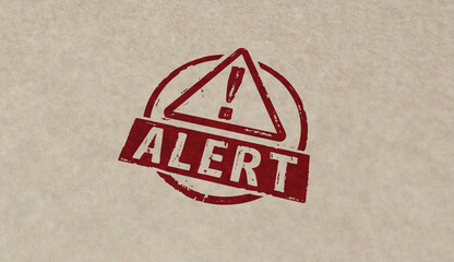 Alert warning and caution stamp and stamping