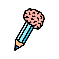idea brain human color icon vector. idea brain human sign. isolated symbol illustration