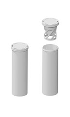 mock up of vitamine c on white, 3d rendering of vtamine tube PNG transparent 