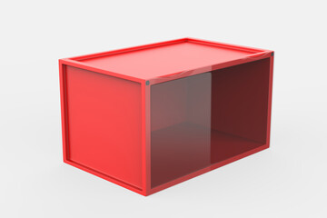 Shoe Boxes Multipurpose 1 Pack Sneaker Containers Bins, Shoe Storage Box, Clear Plastic Stackable Shoe Organizer for Closet, Space Saving Foldable Shoe Sneaker Containers Bins Holders. 3d illustration