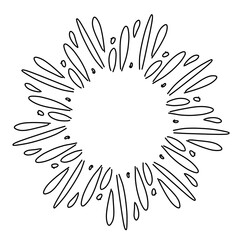 Star burst doodle, hand drawn explosion frame. Vector illustration © Bagas