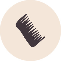 Comb accessory for make hairstyle icon vector