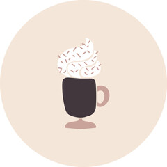 Coffee for drinking in beauty salon icon vector
