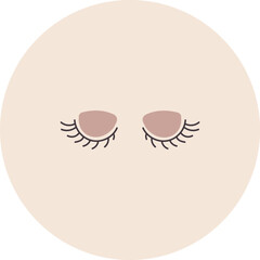Eyelashes cosmetology in beauty salon icon vector