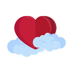 heart and clouds
