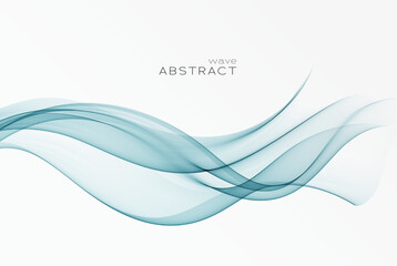 Blue wave flow of lines,transparent abstract wave background