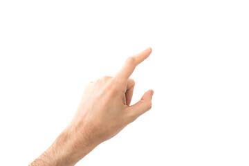 Hand touch point finger in PNG isolated on transparent background