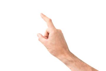Hand touch point finger in PNG isolated on transparent background