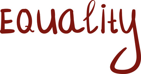 Gender Doodle Lettering.  Inscription Equality. LGBT symbol