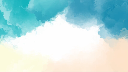 Abstract blue watercolor background for your design, watercolor background concept, vector.