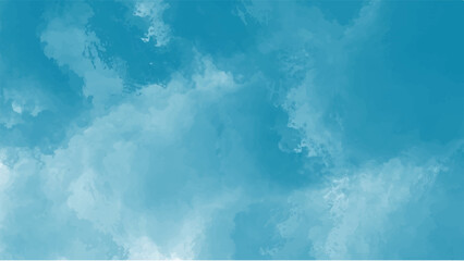 Abstract blue watercolor background for your design, watercolor background concept, vector.