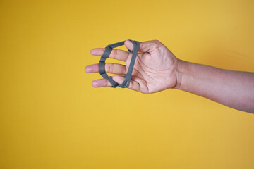 Fototapeta premium hand mobility exercise finger and hand are on table 