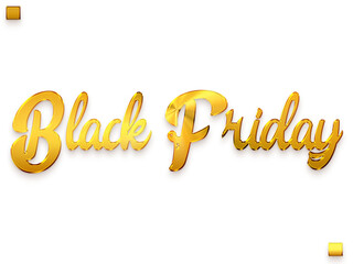 Fototapeta premium Black Friday Transparent PNG Golden Text