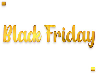 Black Friday Transparent PNG Gold Bold Alphabetical Text