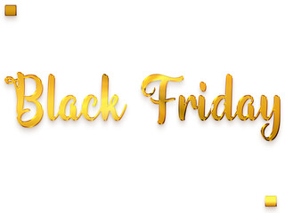 Black Friday Transparent PNG Gold Alphabetical Text