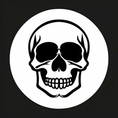 Skull logo icon vector illustration 