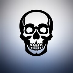 Fototapeta premium Skull logo icon vector illustration 