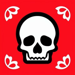 Skull logo icon vector illustration 