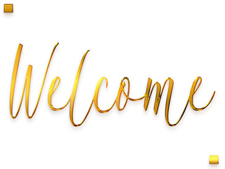 Welcome Text Gold Typography Text Style