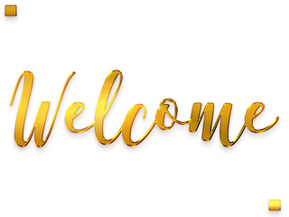 Welcome Text Gold Typography Text Style