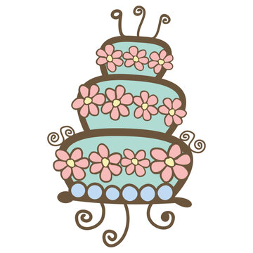 Chocolat cake with flowers