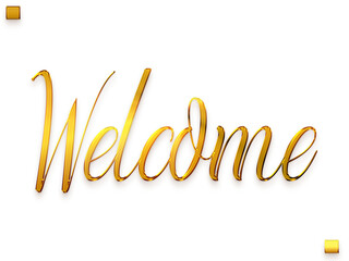 Welcome Text Gold Typography Text Style