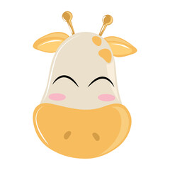 giraffe face cartoon