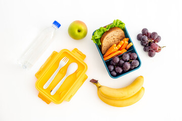 Take away food in lunch box. Healthy meal at office