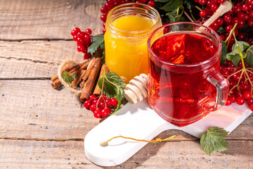 Organic viburnum hot tea