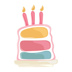 birthday cake with candles